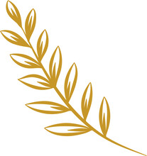 Gold Leaves Emblem Decoration