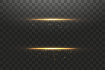 Wall Mural - glow isolated gold transparent effect, lens flare, explosion, glitter, line, sun flash, spark and st