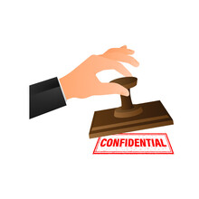 Confidential Stamp On White Background. Vector Background