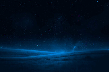 Wall Mural - hill and night sky