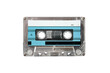 Retro music audio tape cassette isolated