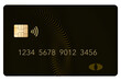 Here is a generic mock credit card on a transparent background that is seen in a 3-d illustration.