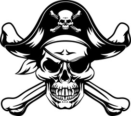 Poster - Pirate Skull and Crossbones