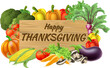 Thanksgiving Fruits and Vegetable Produce Sign