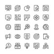 © Jane Kelly - Digital marketing line icons. Outline symbols. Vector line icons set