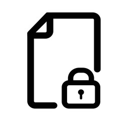 Sticker - computer file with lock icon