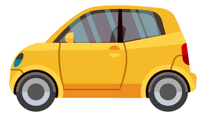 Poster - Cute city car icon. Urban eco vehicle