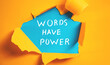 © ARAMYAN - Words have power text