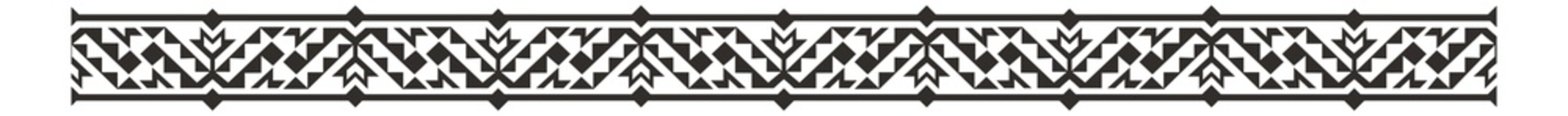 Wall Mural - Decorative ornament in boho style. Retro ethnic border
