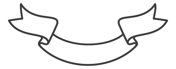 Wall Mural - flag ribbon template. blank curved banner icon
