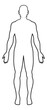 © vectortatu - Human icon. Line body silhouette. Blank template