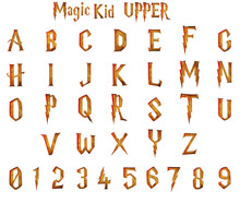 Magic Kid 3D Alphabet On Transparent Background