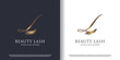 eyelash beauty logo with letter l style premium vector