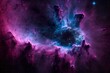 Space nebula and galaxy