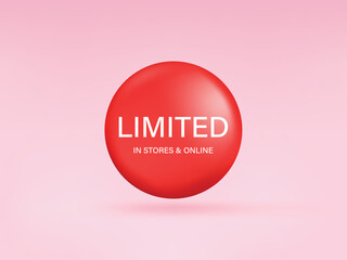 Wall Mural - limited collection 3d banner. limited collection label collection badge digital marketing web.