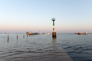 Poster - Charron harbor in the Aiguillon bay. Charente-Maritime coast