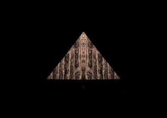 Wall Mural - marbled triangle illustration on black background