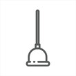 plunger simple line icon
