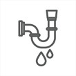 Leak Pipe simple line icon
