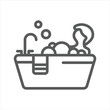 Relax Shower man simple line icon
