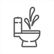 Toilet Explosion simple line icon