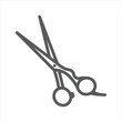 hair scissor salon simple line icon
