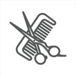 Salon simple line icon