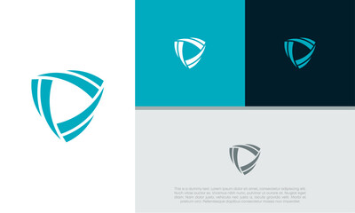 Wall Mural - Innovative high tech logo template. Template label for blockchain technology. Technology Logo.
