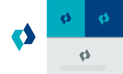 Wall Mural - Innovative high tech logo template. Template label for blockchain technology. Technology Logo.