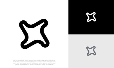Wall Mural - Innovative high tech logo template. Template label for blockchain technology. Technology Logo.
