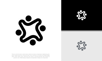 Wall Mural - Innovative high tech logo template. Template label for blockchain technology. Technology Logo.