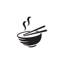 Bowl Icon Logo Vector Design Template