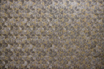 Geometric grey wallpaper in closeup