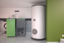 Home Heating System, 3D Illustration