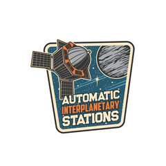 Wall Mural - automatic interplanetary station, space and planets explorer spacecraft vector icon. telecommunicati