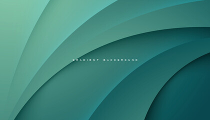 Wall Mural - Green tosca abstract gradient background