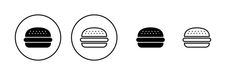 Wall Mural - Burger icon vector. burger sign and symbol. hamburger