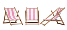 3d Beach Chair Set Isolated. 3d Render Illustration