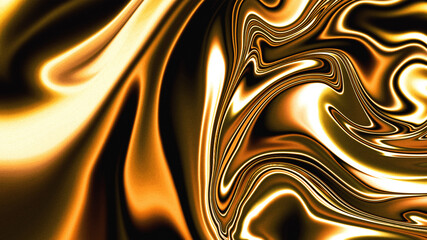 Wall Mural - gold holographic metallic chrome holo swirl background