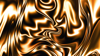 Wall Mural - Gold Holographic Metallic Chrome Holo Swirl Background
