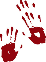 Fototapeta cartoon horror halloween obejct bloody handprint