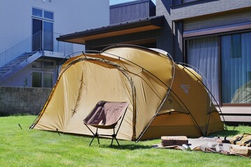 Wall Mural - camping in the mountains