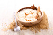 bowl of rice pudding with spices