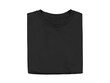 Isolated fold black blank fold T-shirt product for design concept mock up.