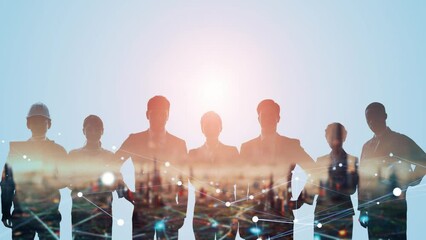 Aufkleber - Multinational group and network image