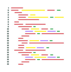 Digital java code text. Computer software coding vector concept. Programming coding script java, digital program code on screen illustration. Vector stock illustration.