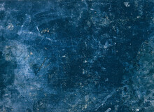 Old Worn Texture. Dust Scratches Overlay. Distressed Ice Surface. Blue White Beige Dirt Grain Stains Noise On Uneven Abstract Illustration Background.
