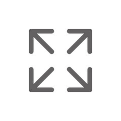 zoom in screen icon. Perfect for web design or user interface applications. vector sign and symbol