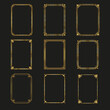 © oxyggen - Gold decorative frames and borders rectangle backgrounds design elements set