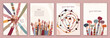 Hand up group of diversity women and girls. Women in circle top view of diverse culture. Female social network community. Racial equality. Allyship. Empowerment. Banner - poster - template